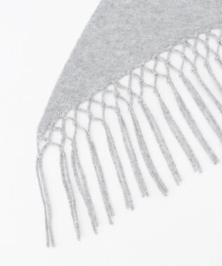 自由区 【SHIHOさん着用】ファインウールカシミヤフリンジ ストール グレー