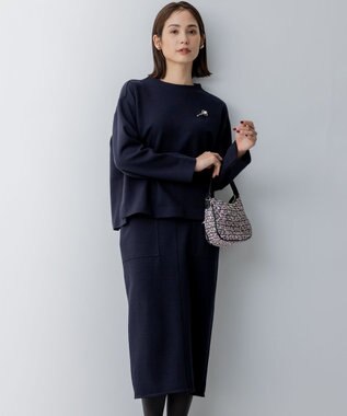組曲 S 【WEB限定・2SET】ウールジャージーセットアップ ネイビー系