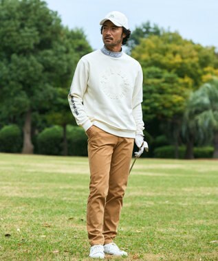 23区GOLF 【MEN】【ストレッチ】コーデュロイ カラーパンツ キャメル系