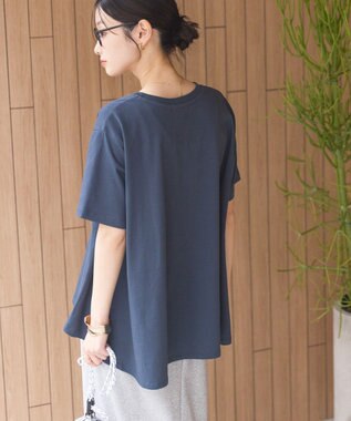 AMERICAN HOLIC 接触冷感バックフレア半袖プルオーバー Navy