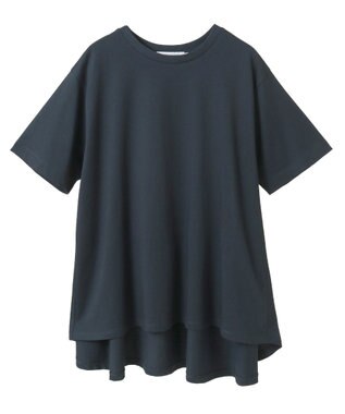 AMERICAN HOLIC 接触冷感バックフレア半袖プルオーバー Navy