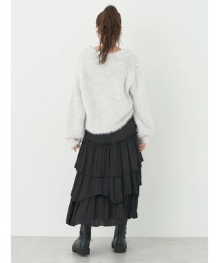 earth music&ecology ランダムティアードスカート Black