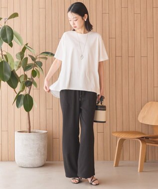 AMERICAN HOLIC 接触冷感バックフレア半袖プルオーバー Off White