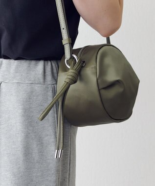 russet クラウズナイロンサークルミニショルダーバッグ(CE-1728) Khaki