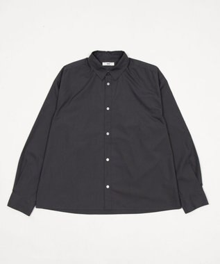 WEGO 【ユニセックス着用ITEM/MLサイズ展開】クロップドブロードシャツ ブラック中濃色