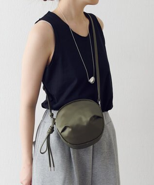 russet クラウズナイロンサークルミニショルダーバッグ(CE-1728) Khaki