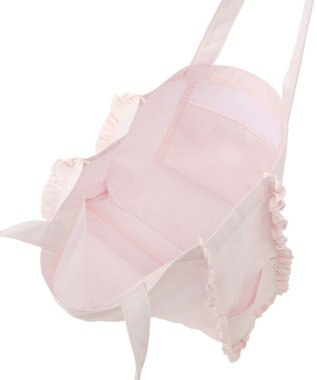 Maison de FLEUR サテンフリルスクエアトートバッグ Pink