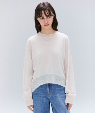  【洗える】LA MONNAIE / モヘアMIXクルーネックニット