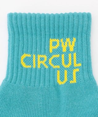 PW CIRCULUS 【虫よけ加工】【MEN】ブランドロゴ ショートソックス  ゴルフ ブルー系
