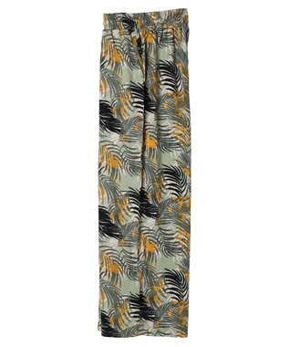 CRAFT STANDARD BOUTIQUE レーヨン柄プリントワイドパンツ Green