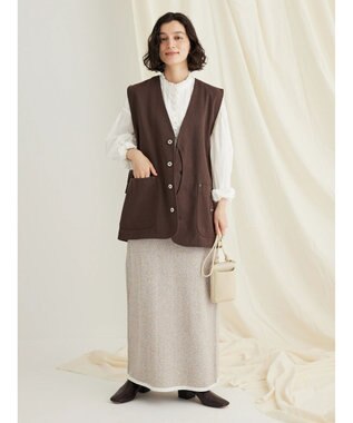 CRAFT STANDARD BOUTIQUE 【リサイクル】ヘビーツイルワークベスト Brown