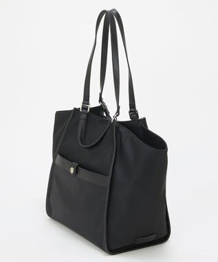 TOPKAPI 【TREASURE TOPKAPI】ナイロン 2way レザーハンドル トートバッグ ブラック