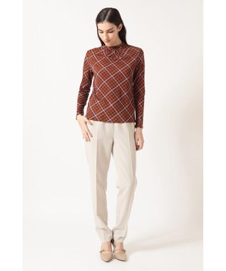 DAKS ファインメリノ ハイネックカットソー ブラウン