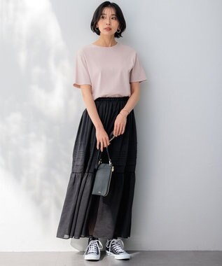 23区 【一部店舗限定/接触冷感】ベーシック IT TEE ダスティピンク系