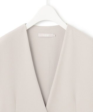 ICB 【WEB限定・洗える】BackSatinGeorgette ノーカラージレ ベージュ系