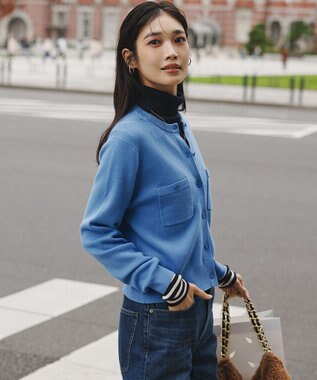 【滝沢眞規子さん着用】コットンカシミヤ ポケット カーディガン