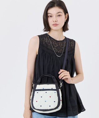 LeSportsac SMALL JENNI/トリコロールハートエンブロイダリー