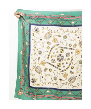 UNBILLION カカトゥ kakatoo / ジュエリーボックスシルクスカーフ グリーン