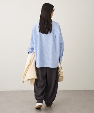 CRAFT STANDARD BOUTIQUE レギュラーカラーオーバーサイズシャツ Sax