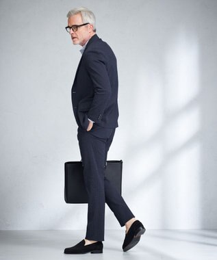 J.PRESS MEN トラベラーズシアサッカー スラックス ネイビー系3