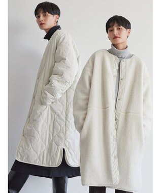 AMERICAN HOLIC 【WEB限定】あったかリバーシブルキルティングコート Ivory
