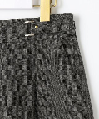 ANY SIS ホームスパンワイドクロップド パンツ チャコールグレー