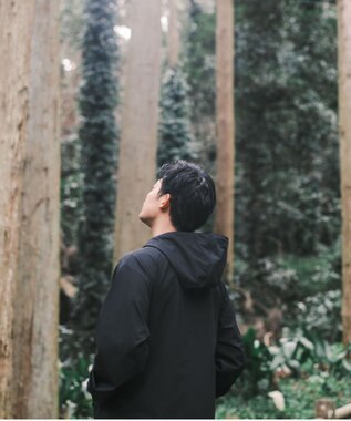 SHARE PARK MENS 【撥水・UVカット・ストレッチ・軽量 】パッカブルマウンテンパーカー（Lサイズ） ブラック系