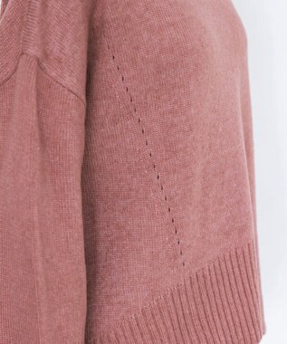 Tiaclasse L 【洗える】モックネックポインテルニットトップス ピンク