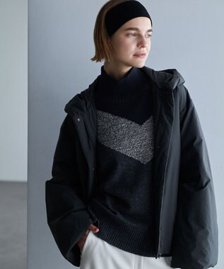 【WEB限定カラーあり・撥水加工】ADSダウン フーデットミドル丈コート