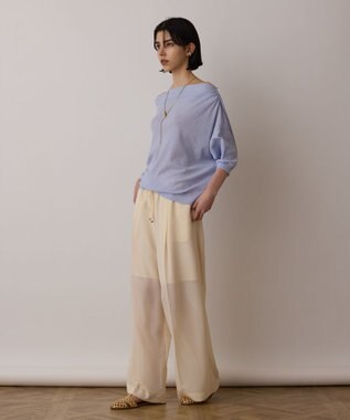 GRACE CONTINENTAL ドレープカットトップ ブルー