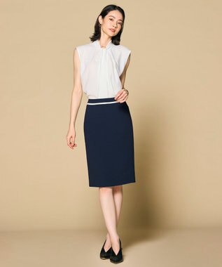 BEIGE， 【洗える・L-size】CINDY / タイトスカート Navy × White
