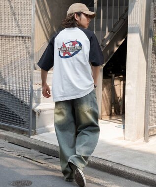 WEGO 【ユニセックス着用ITEM】ラグラングラフィックBIG　T（SS） ブラック