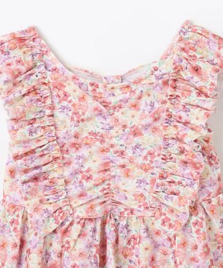 ANY KIDS 花柄 チュニック 水着 ピンク系花柄