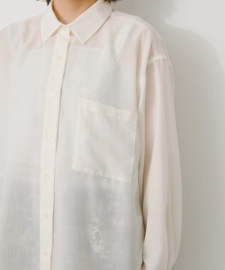 AMERICAN HOLIC シアーボイルオーバーシルエットシャツ Ivory