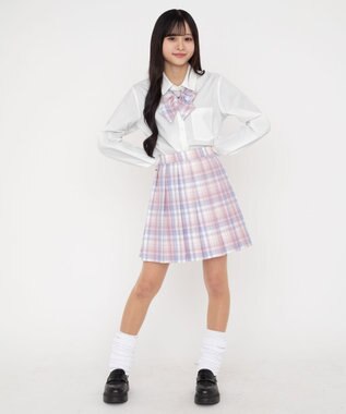 WEGO 【SCHOOLITEM/SMLサイズ展開】スクールプリーツスカート ホワイトチェック2