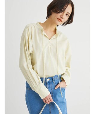 Green Parks スタンドフリルアソートブラウス Yellow