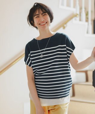 【新色追加/14色展開/洗濯機可/UVカット】アクリルガーターフレンチスリーブニット