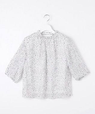 J.PRESS LADIES S 【洗える】hand drawn dots ボトルネック カットソー ホワイトベース系