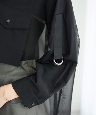 YECCA VECCA メッシュMIXデザインシャツ② Khaki