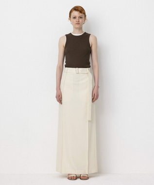 NAVE 【Nave・セットアップ可】ウールポリエステルツイルスカート アイボリー系