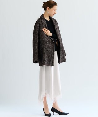 23区 L 【GOLD LABEL】パールサテン 2WAY スカート ベージュ系