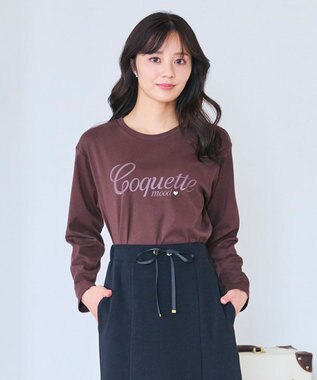 Feroux レタード カットソー ダークブラウン系