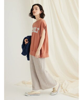 CRAFT STANDARD BOUTIQUE ミニ裏毛　パウダー加工　２ｗａｙクラックＰＴベスト Dark Orange