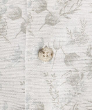 JOSEPH ABBOUD 【キングサイズ・自然な光沢感】コットンビエラフラワープリント シャツ アイボリー系5