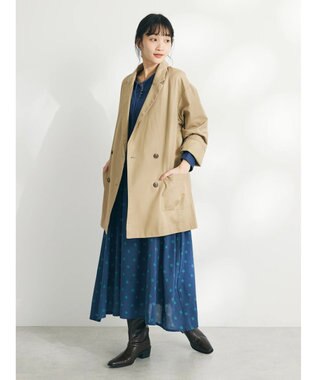 CRAFT STANDARD BOUTIQUE コットンギャバジンＷテーラードジャケット Beige