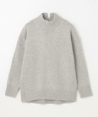 ANY L ラムウールボトルネックプルオーバー ライトグレー