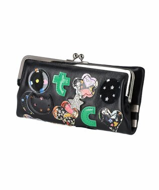 tsumori chisato CARRY tcパッチワーク がま口 長財布 ブラック