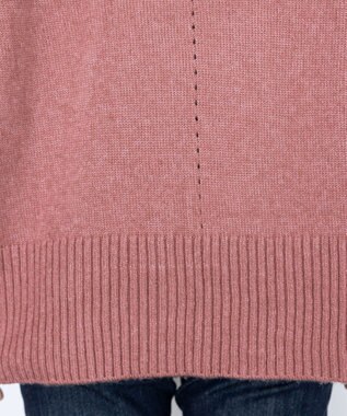 Tiaclasse L 【洗える】モックネックポインテルニットトップス ピンク