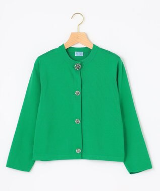 組曲 S 【組曲×setsuko sagittaire】ビジューボタンカーディガン グリーン系