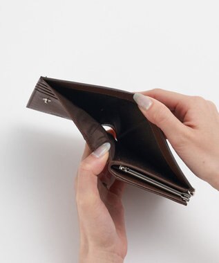 russet がま口折財布(SO-446) D.Brown